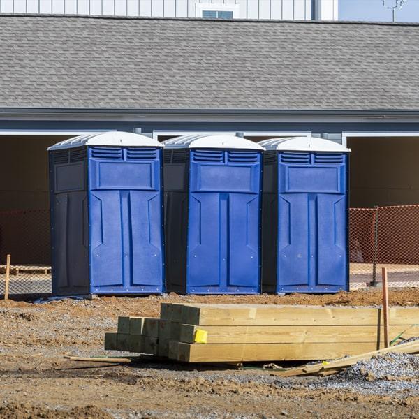 Heavy-duty construction site porta potty in Mission, Texas